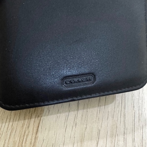 COACH Vintage Black Leather Zipper Palm Pilot Case / Wallet Pouch - Picture 12 of 12